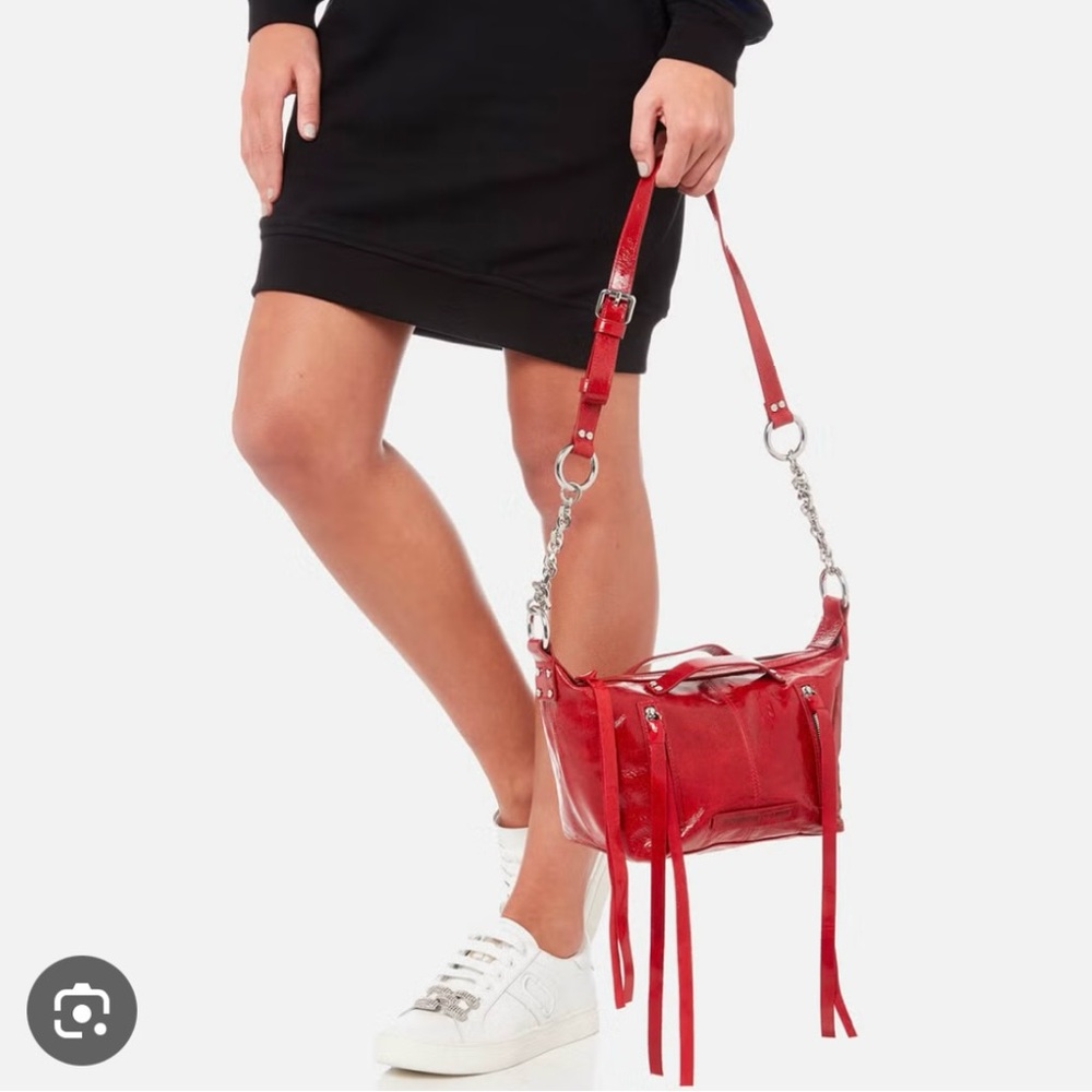 Alexander McQueen Black Leather Crossbody Bag mini hobo - Picture 14 of 14
